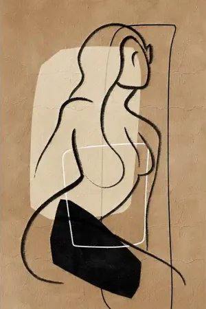 Line art Vrouw Beperkt Aanbod